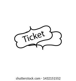 Ticket, theater. Illustration vector icon