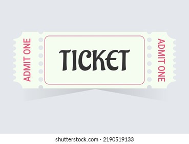 Ticket theatre, cinema, circus, event, exhibition. Vector illustration