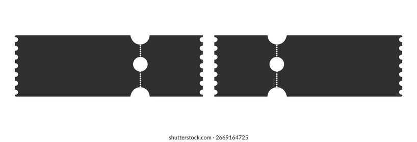 Conjunto de ícones de linha fina do tíquete. Contendo sorteio, cinema, cupom, vouchers, ficha, desconto, férias, compras. Bilhete do evento, filme, teatro, entrada
