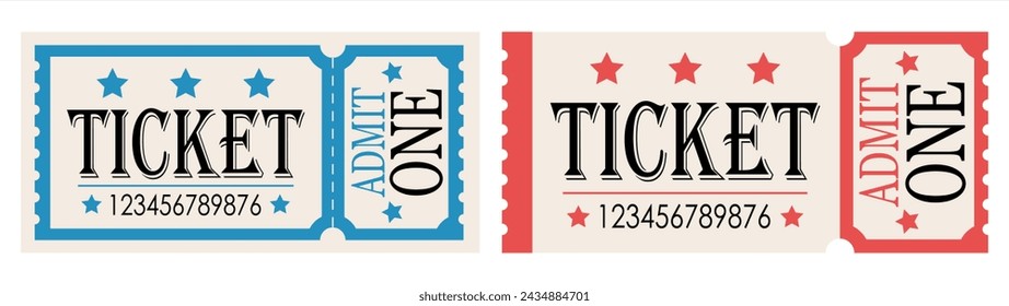 Ticket, tickets - stock vector.