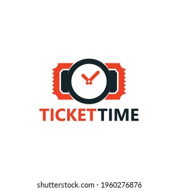 Ticket time logo template design