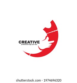 ticket touch online logo design concept vector
