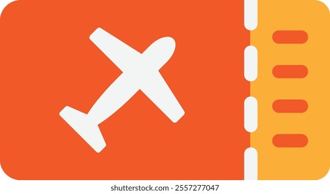 Ticket Travel Coupon Icon Vector Flat Illustration