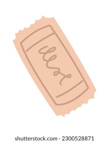 Billete para ilustración plana vectorial de viaje