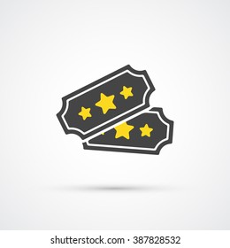 Ticket  trendy icon. Vector illustration