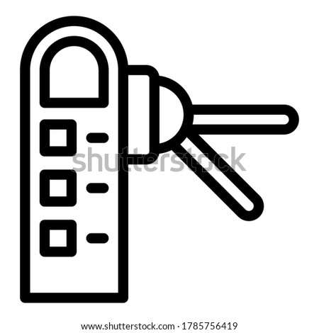 Ticket turnstile icon. Outline ticket turnstile vector icon for web design isolated on white background