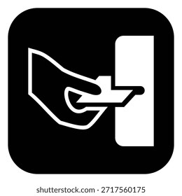 Ticket Validation Icon with Stylized Pass and Scanner Symbol for Travel and Events – High Quality Vectorial Stock Image