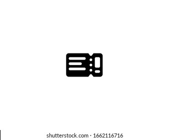 Ticket vector flat icon. Isolated airplane, plane, transport ticket emoji illustration 