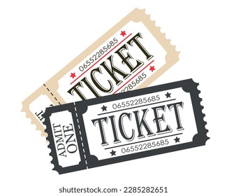 Ticket. Vector flat ticket illustration.