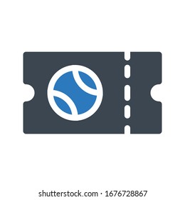 ticket vector glyph color icon 