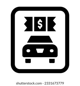 Icono De Glifo Vector De Billetes Para Uso Personal Y Comercial.
