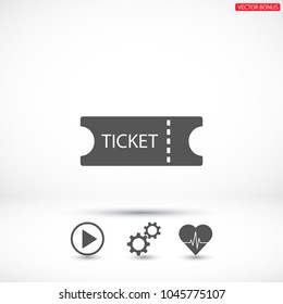 Ticket vector icon 