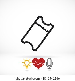 ticket Vector icon