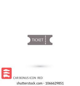 Ticket vector icon 