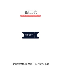 Ticket vector icon 