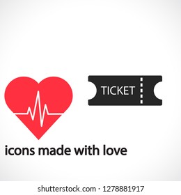 Ticket vector icon 
