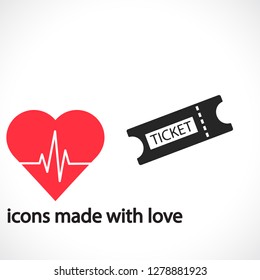 Ticket vector icon 