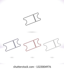 Ticket vector icon 
