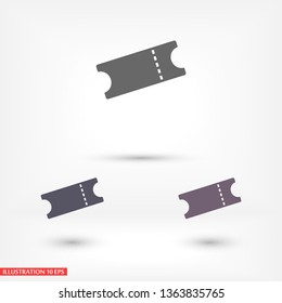Ticket vector icon 