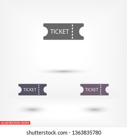 Ticket vector icon 