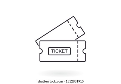 Ticket vector icon