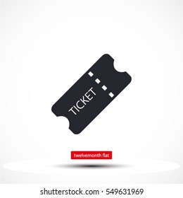 ticket vector icon