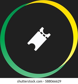 Ticket vector  icon