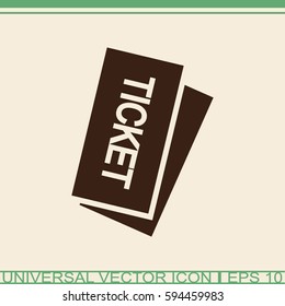 Ticket vector icon.