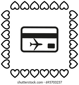 ticket vector icon