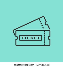 Icono vectorial del billete. Ilustración negra aislada para diseño gráfico y web.