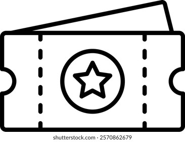 Ticket vector icon. Can be used for printing, mobile and web applications.