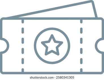 Ticket vector icon. Can be used for printing, mobile and web applications.