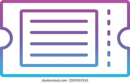 Ticket vector icon. Can be used for printing, mobile and web applications.