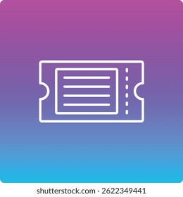 Ticket vector icon. Can be used for printing, mobile and web applications.