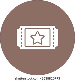 Ticket vector icon. Can be used for printing, mobile and web applications.