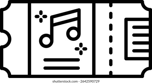 Ticket vector icon. Can be used for printing, mobile and web applications.