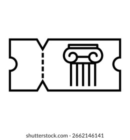 Icono de Vector de entrada. Cartel de ilustración de tarjeta. Símbolo del asiento. Logotipo del Cupón. Icono de Web de Suscripción. diseño de ducto para Web.