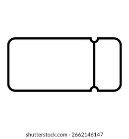 Icono de Vector de entrada. Cartel de ilustración de tarjeta. Símbolo del asiento. Logotipo del Cupón. Icono de Web de Suscripción. diseño de ducto para Web.