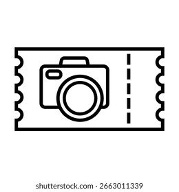 Icono de Vector de entrada. Cartel de ilustración de tarjeta. Símbolo del asiento. Logotipo del Cupón. Icono de Web de Suscripción. diseño de ducto para Web.