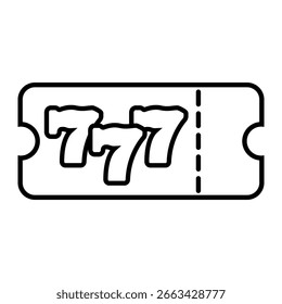 Icono de Vector de entrada. Cartel de ilustración de tarjeta. Símbolo del asiento. Logotipo del Cupón. Icono de Web de Suscripción. diseño de ducto para Web.