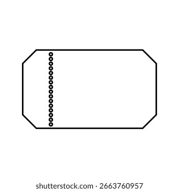 Icono de Vector de entrada. Cartel de ilustración de tarjeta. Símbolo del asiento. Logotipo del Cupón. Icono de Web de Suscripción. diseño de ducto para Web.