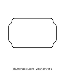Icono de Vector de entrada. Cartel de ilustración de tarjeta. Símbolo del asiento. Logotipo del Cupón. Icono de Web de Suscripción. diseño de ducto para Web.