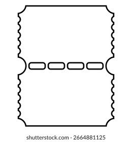 Icono de Vector de entrada. Cartel de ilustración de tarjeta. Símbolo del asiento. Logotipo del Cupón. Icono de Web de Suscripción. diseño de ducto para Web.