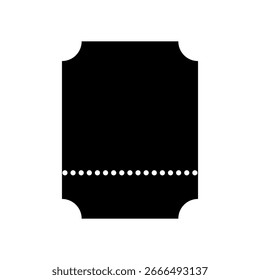 Icono de Vector de entrada. Cartel de ilustración de tarjeta. Símbolo del asiento. Logotipo del Cupón. Icono de Web de Suscripción. diseño de ducto para Web.