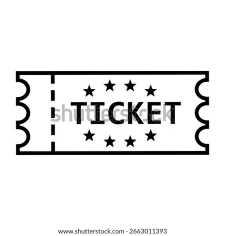 Ticket vector icon. Card illustration sign. Seat symbol. Coupon logo. Subscription web icon. ducket design for web.