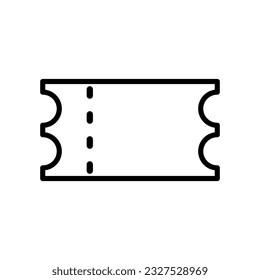 Ticket vector icon, cinema symbol. Simple, flat design for website or mobile app