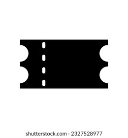 Ticket vector icon, cinema symbol. Simple, flat design for website or mobile app