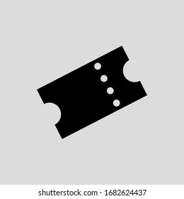 ticket vector icon flat simple