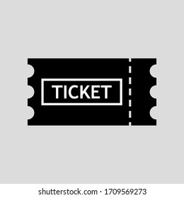 ticket vector icon flat simple