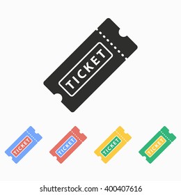 Ticket  vector icon. Illustration isolated on white  background for graphic and web design.